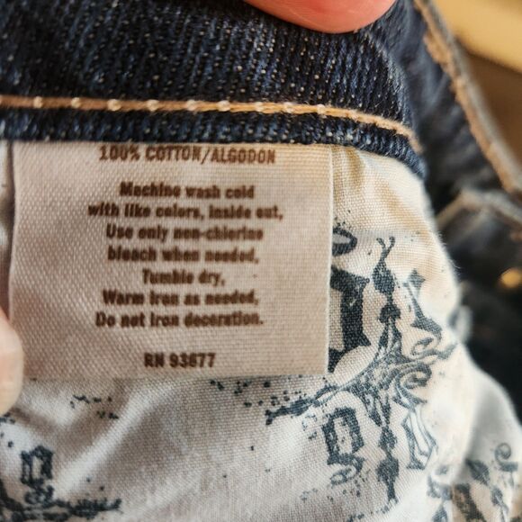 Decree NWT 15 wide leg distressed Y2K grunge skater denim jeans - Picture 10 of 10